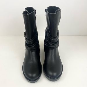 Rocket Dog Prema Shoes Black Mid Calf Zip Moto Biker Booties Women’s Size 7.5